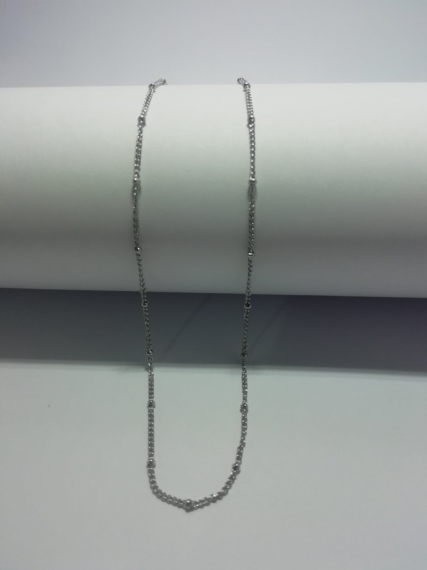 Silver Bead Satellite Chain Necklace | 316L Stainless Steel