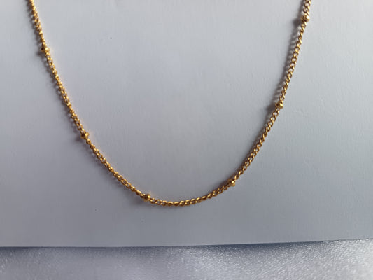 Bead Satellite Chain Necklace | 316L Stainless steel | PVD Gold Plated